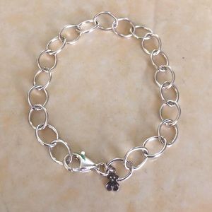 Tous sterling silver, oval link bracelet.